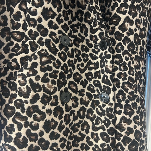 NWT Anthropologie Gianna Leopard Print Coat 14  L XL - Picture 3 of 5